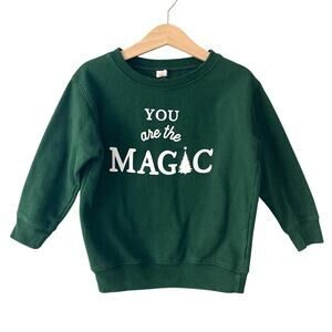 The Wishing Elephant You Are the Magic Pullover Sweatshirt - Green - 4